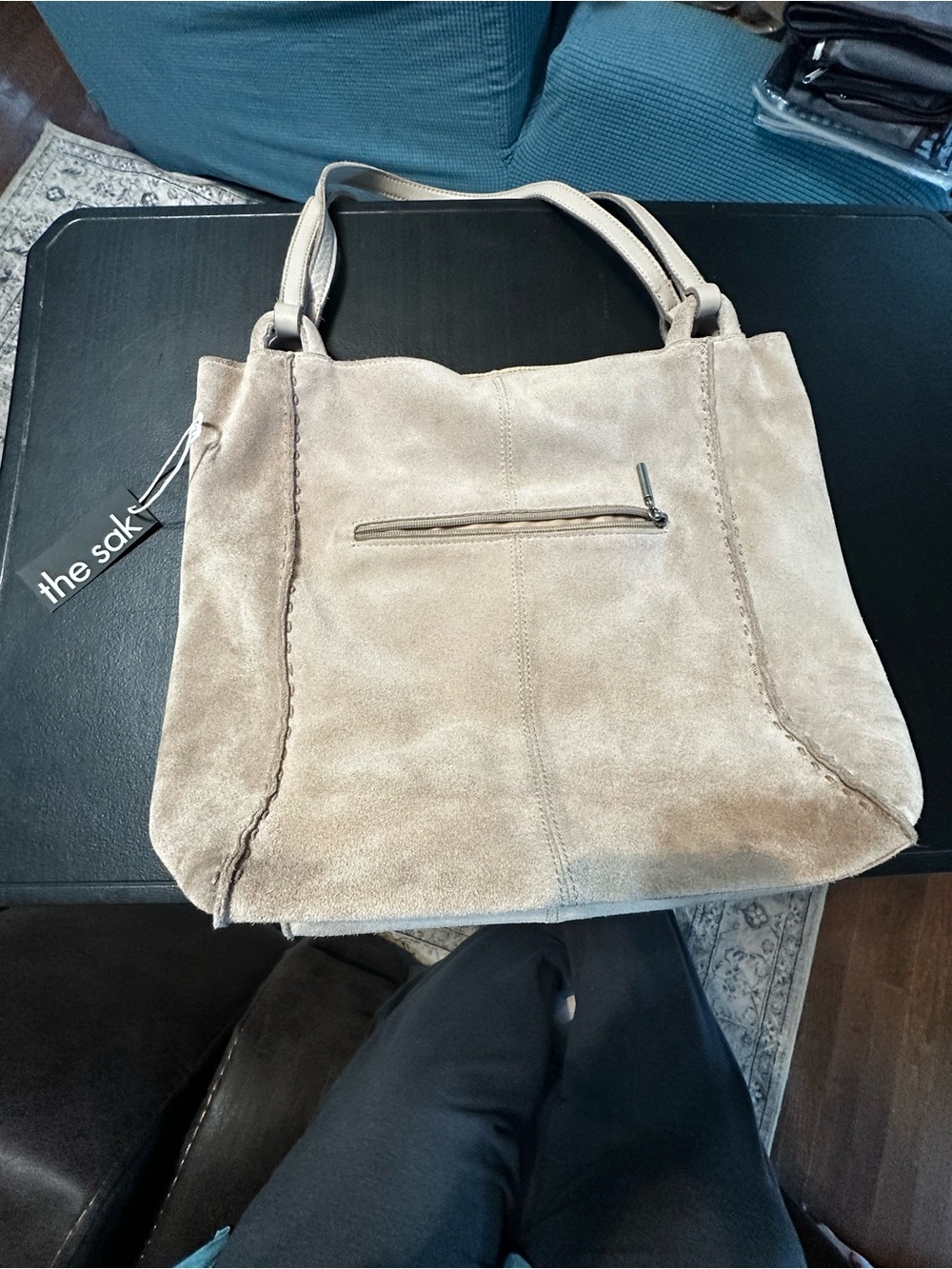 Sak Sand Suede Los Feliz Tall Tote - Picture 2 of 10
